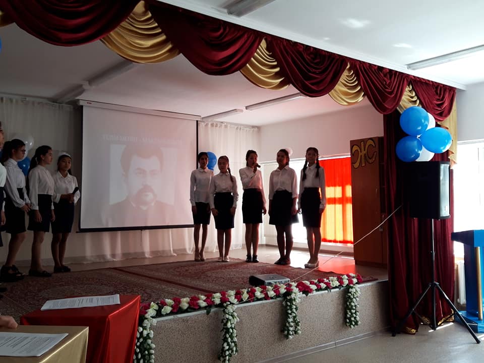 Алматы облысы, Қарасай ауданы, "Еңбекші ауылындағы орта мектеп" КММ. "Ана тіліміз арқылы ғана біз халқымызды, Отанымызды танып білеміз, халық рухыныАхмет Байтұрсынұлының 145 жылдық мерейтойына арналған іс-шара.